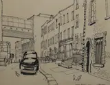 John Skelton, Bishop Street Dublin, Pen and ink