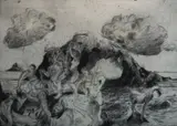 Diarmuid Delargy, The Haemorrhage, 1987, Black & white etching