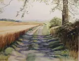 Joan Thornton, Country Road, Oil on canvas panel