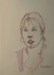 Alicia Boyle, Portrait, Pastel