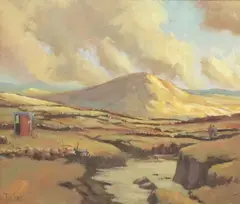 Norman Teeling, Wicklow Mountains, Oil onboard
