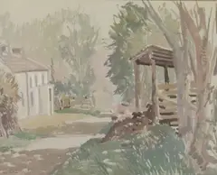 Bea Orpen, The Spinners House, Dunlewy, Co. Donegal, Watercolour