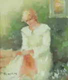Elizabeth Brophy, Day Dreaming, Oil on board