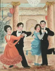 Dancing At The Ritz by John Schwatschke, Oil on canvas, sold Dec 2025