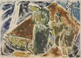 Elizabeth Rivers, Nativity Scene, Monotype