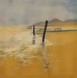 Helen Kerr, The Big Beach, Batik Embroidery