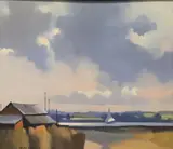 John Francis Skelton, Sail Boat On The River Shannon, Oil on canvas laid on board