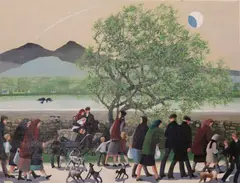 Cupar Pilson, Under The Fairy Tree, Oil on canvas board