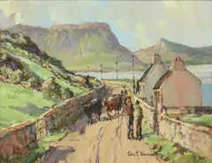 John T. Bannon, Antrim Coast Near Glenarm, Oil on board