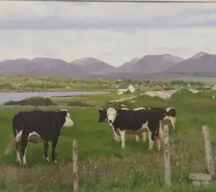 Twelve Pins From Cleggan by Mary Reynolds, Oil on canvas, sold Dec 2025