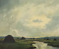 Douglas Alexander, A Sunset Sky, Boglands, Connemara, Oil on board