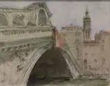 Thomas Ryan, The Rialto Bridge, Venice, Watercolour