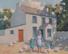 Norman Smyth, The Red Door, Oil on canvas