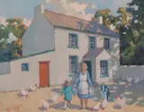 Norman Smyth, The Red Door, Oil on canvas