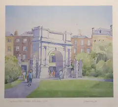 Arthur Gibney, The Arch, St. Stephens Green, Coloured print