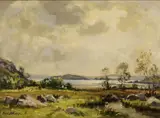 Frank McKelvey, Pontoon Lough Conn, Co Mayo, Oil on canvas