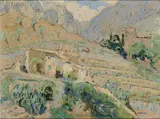 Letitia Marion Hamilton, Terrace Gardens, Majorca, Oil on board
