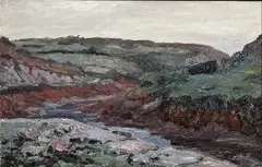 Jack Butler Yeats, Roaring Water, Low Tide, County Cork, (1919) Oil on board