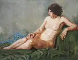 Mainie Jellett, Reclining Nude, Oil on canvas