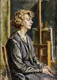 Mainie Jellett, Portrait Of A Woman, Oil on canvas
