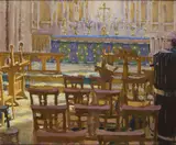 William John Leech, The Lady Chapel, Christchurch Priory, Oil on canvas