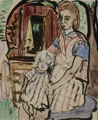 Evie Hone, Gypsies, Co. Kildare, Watercolour