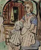 Evie Hone, Gypsies, Co. Kildare, Watercolour