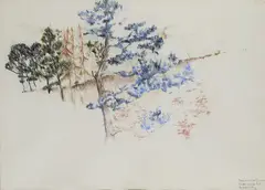 Patrick Hickey, Trees In Winter Ii, 3:30 Pm, Winter Solstice, Pastel on paper
