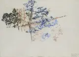 Patrick Hickey, Trees In Winter Ii, 3:30 Pm, Winter Solstice, Pastel on paper