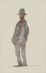 Michael Healy, Dubliner, Watercolour on paper