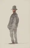 Michael Healy, Dubliner, Watercolour on paper