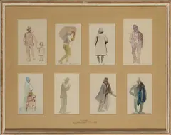 Dubliners, A Series Of Eight by Michael Healy, Watercolour, sold Nov 2025