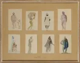 Michael Healy, Dubliners, A Series Of Eight, Watercolour