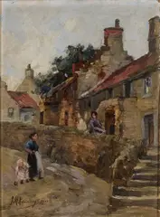 Joseph Malachy Kavanagh, Village, Oil on board