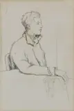 Mainie Jellett, Sketch Of A Man, Pencil on paper