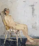 Basil Blackshaw, Seated Nude, Oil on canvas