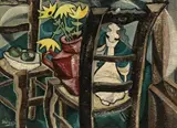 Basil Rakoczi, Les Deux Chaises, (1956) Oil on canvas