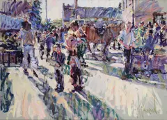 Arthur K. Maderson, Evening Study, Tallow Horse Fair, Mixed media