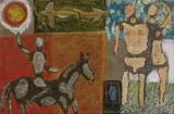 Gerard Dillon, Circus People, Collage