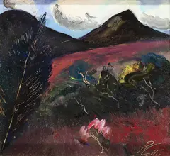 Wicklow Mountain by Peter Collis, Oil on board, sold Nov 2025