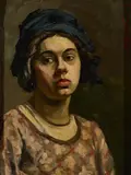 Patrick Tuohy, Portrait Of A Lady, Oil on board