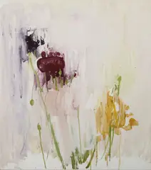 Pat Harris, Red Flowers Ii, Oil on canvas