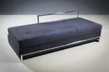William H. Johnson, The Daybed, by EILEEN GRAY for FOR CLASSICON in black/ grey alacantra