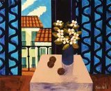 Graham Knuttel, Spanish Rooftops, Acrylic on canvas