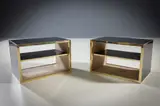 Willy Rizzo, A Pair Of Gilt Framed Low Table