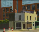 Hugh Frazer, Harcourt Road, Oil on board
