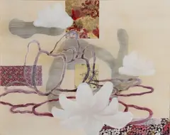 Micky Donnelly, Monet's Garden #3, Mixed media on canvas