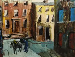 Seamus O'Colmain, The Coal Man, Oil on board
