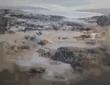 George Campbell, Coastal Landscape, West Of Ireland, Oil on board