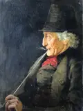 Henry Jones Thaddeus, Contentment, Oil on panel